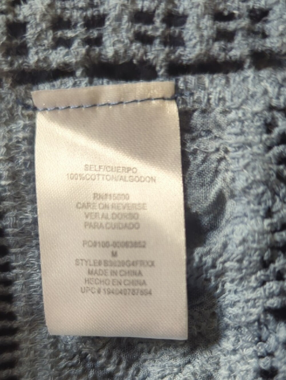 Democracy Crochet-Trim Square Neck Tunic in Slate Blue - Picture 10 of 10